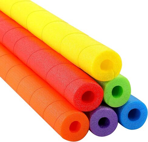 6 Pcs Swim Pool Noodles 27.5 Inch Hollow Swimming Pool Noodle Bulk Tube Pipe Wrap Insulation for Swimming Floating Craft Projects Padding Bumper(Multicolor) in Saudi Arabia