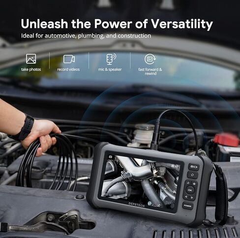 استبدال كابل كاميرا DEPSTECH بطول 16.5 قدم لكاميرا DS700 مقاس 7 بوصة IPS، وكاميرا فحص ثلاثية العدسات بدقة 1080 بكسل عالية الدقة، و10 مصابيح LED قابلة للتعديل، ومقاومة للماء IP67، وقطر 7.9 مم. in Kuwait