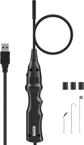 كاميرا فحص رقمية XTOOL XV100، منظار داخلي مقاوم للماء مع 8 مصابيح LED قابلة للتعديل، بوريسكوب USB، يعمل مع X100 Pad3/D8/D8BT/D9/D9 Pro/A80/A80 Pro لفحص خطوط أنابيب صيانة المركبات in Kuwait