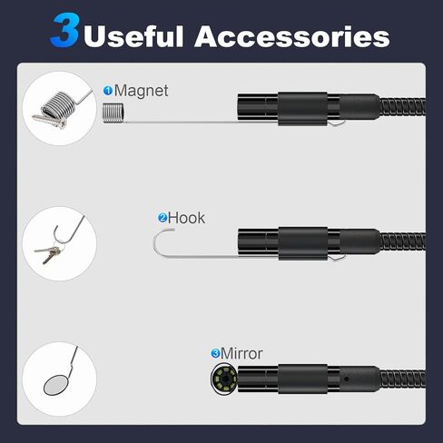 كاميرا فحص رقمية XTOOL XV100، منظار داخلي مقاوم للماء مع 8 مصابيح LED قابلة للتعديل، بوريسكوب USB، يعمل مع X100 Pad3/D8/D8BT/D9/D9 Pro/A80/A80 Pro لفحص خطوط أنابيب صيانة المركبات in Kuwait