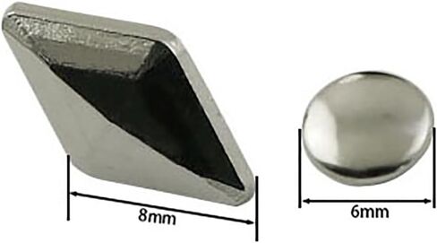 XGNG 120PCS Black Spike Rivet Pyramid Rapid Rivet Studs Square Punk Spikes Leathercraft Decoration in Saudi Arabia