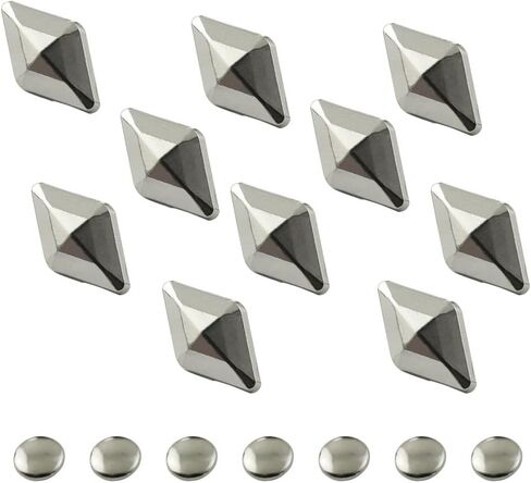 XGNG 120PCS Black Spike Rivet Pyramid Rapid Rivet Studs Square Punk Spikes Leathercraft Decoration in Saudi Arabia