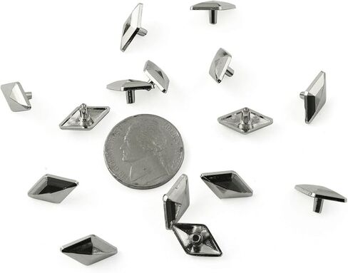 XGNG 120PCS Black Spike Rivet Pyramid Rapid Rivet Studs Square Punk Spikes Leathercraft Decoration in Saudi Arabia