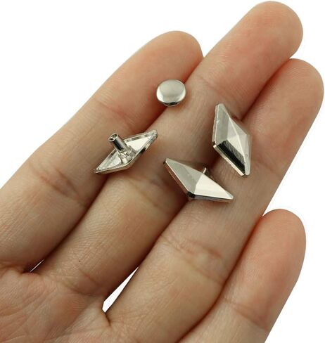 XGNG 120PCS Black Spike Rivet Pyramid Rapid Rivet Studs Square Punk Spikes Leathercraft Decoration in Saudi Arabia