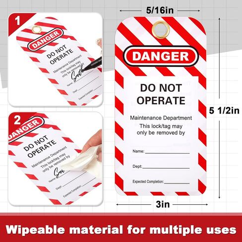 Lockout Tagout Kits, Lockout Tagout Station with Loto Devices Includes 10 Padlocks 4 Steel Hasps 20 Do Not Operate Tags Lockout Tagout Safety Tools for Industrial, Electric Power, Machinery in Saudi Arabia