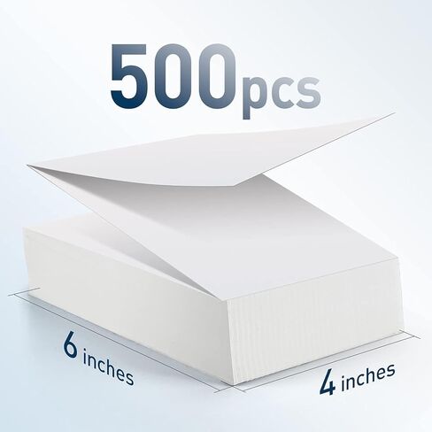 iDPRT 500 قطعة 4 × 6 ملصقات شحن، ملصق شحن مباشر حراري، ملصقات قابلة للطي بمروحة، ملصق شحن حراري لطابعة الملصقات، ملصقات لكل كومة، ملصقات فارغة للعناوين للمكتب، ملصقات لاصقة قوية in Kuwait