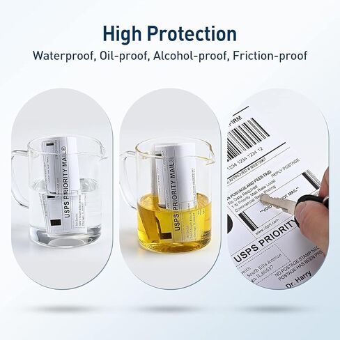 iDPRT 500 قطعة 4 × 6 ملصقات شحن، ملصق شحن مباشر حراري، ملصقات قابلة للطي بمروحة، ملصق شحن حراري لطابعة الملصقات، ملصقات لكل كومة، ملصقات فارغة للعناوين للمكتب، ملصقات لاصقة قوية in Kuwait