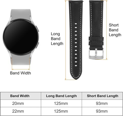 Leather Watch Band Quick Release Flexible Fit Breathable Vintage Leather Watch Strap with Spring Bar for Most Men Women Watch Smartwatch in Saudi Arabia