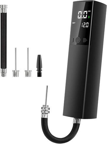 مضخة كرة كهربائية، مضخة هواء ذكية لكرة السلة مع مقياس ضغط دقيق وشاشة LCD رقمية لكرة القدم وكرة السلة والكرة الطائرة والرجبي (إبرة 2 وفوهة واحدة) in Kuwait