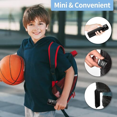 مضخة كرة كهربائية، مضخة هواء ذكية لكرة السلة مع مقياس ضغط دقيق وشاشة LCD رقمية لكرة القدم وكرة السلة والكرة الطائرة والرجبي (إبرة 2 وفوهة واحدة) in Kuwait