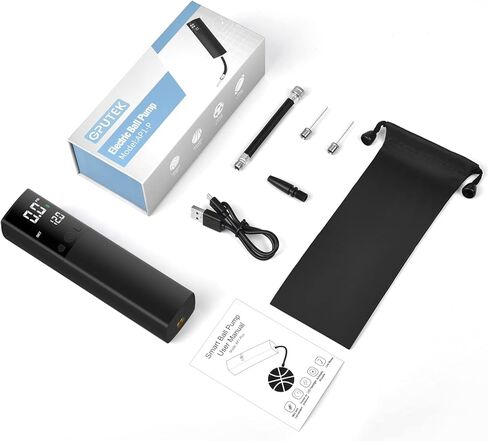 مضخة كرة كهربائية، مضخة هواء ذكية لكرة السلة مع مقياس ضغط دقيق وشاشة LCD رقمية لكرة القدم وكرة السلة والكرة الطائرة والرجبي (إبرة 2 وفوهة واحدة) in Kuwait