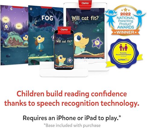 Osmo - مغامرة القراءة - مجموعة أدوات البدء في القراءة لأجهزة iPad وiPhone - 12 كتابًا - للأعمار من 5 إلى 7 سنوات - تبني إتقان القراءة والصوتيات وتعلم القراءة والفهم والكلمات البصرية (قاعدة Osmo متضمنة) in Kuwait