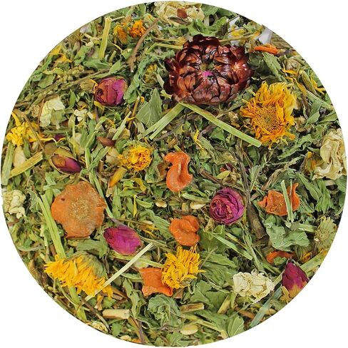 Pasture Plus+ Salad Essentials - Healthy Natural High-Fiber Dried Flower & Herb Treat - Squirrels, Guinea Pigs, Rabbits, Chinchillas, Prairie Dogs, Degus, Hamsters, Gerbils & Other Small Pets in Saudi Arabia