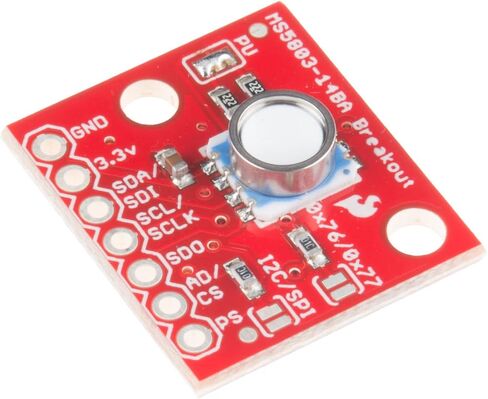 SparkFun Pressure Sensor Breakout - MS5803-14BA High Resolution Pressure Sensor I2C and SPI Interface Resolution Range of 1/0.6/0.4/0.3/0.2 mbar. in Saudi Arabia