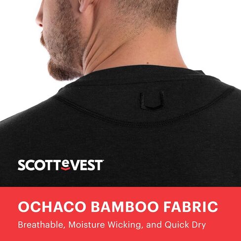 SCOTTeVEST Men's Bamboo T-Shirt | 3 Pockets | Anti-Pickpocket in Saudi Arabia