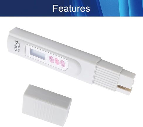 قطعة واحدة من مقياس TDS، جهاز اختبار ملح حمام السباحة الرقمي 1-9990PPM، TDS، EC ومقياس درجة الحرارة 3 في 1، جهاز اختبار الملوحة الرقمي جزء في المليون دقة متر، توصيل سبائك التيتانيوم البلاستيكي لأحواض المياه TDS-3 in Kuwait