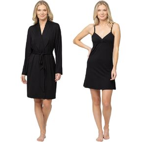 مجموعات ثوب نوم ورداء بيجاما جرام للنساء - مجموعات فساتين ورداء مقاس كبير للنساء، مجموعة نوم هدية حريرية in Kuwait