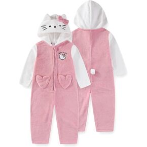 معطف بغطاء للرأس للفتيات من Hello Kitty Sanrio مع أذنين وفيونكة للأطفال الصغار والكبار in Kuwait