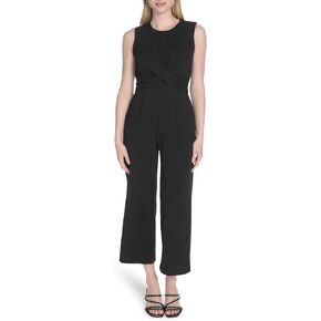 Calvin Klein Womens Sleeveless Scuba Crepe Cross Waist Jumpsuit in Saudi Arabia