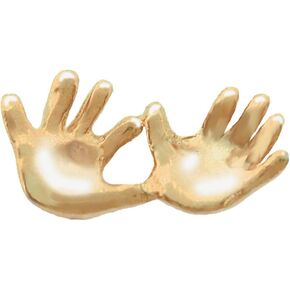Precious Hands, Gold Electroplate, Development Card Jewelry, Lapel Pin in Saudi Arabia