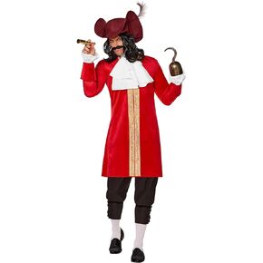 Spirit Halloween Peter Pan Adult Captain Hook Costume | Officially Licensed | Disney in Kuwait