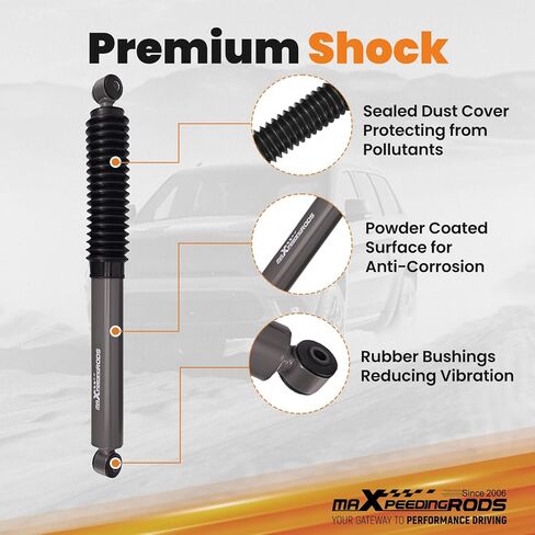 maXpeedingrods 2" Lift Kit for Jeep Grand Cherokee WJ 4WD 1999-2004, Suspension Lift Kit w/Shocks, G1 Version, Gray in Saudi Arabia