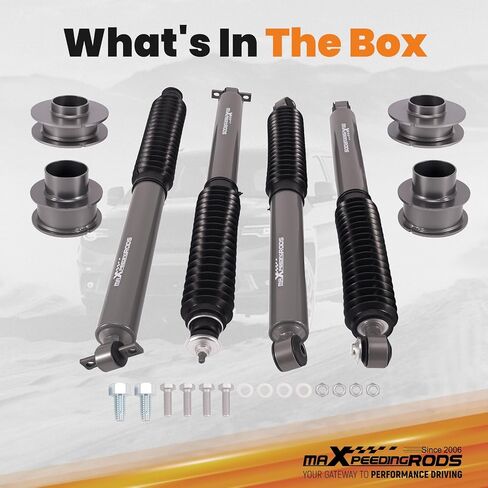 maXpeedingrods 2" Lift Kit for Jeep Grand Cherokee WJ 4WD 1999-2004, Suspension Lift Kit w/Shocks, G1 Version, Gray in Saudi Arabia