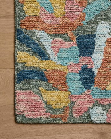 Loloi Tilly Collection TIL-05 Green/Multi 5'-0" x 7'-6" Area Rug in Saudi Arabia