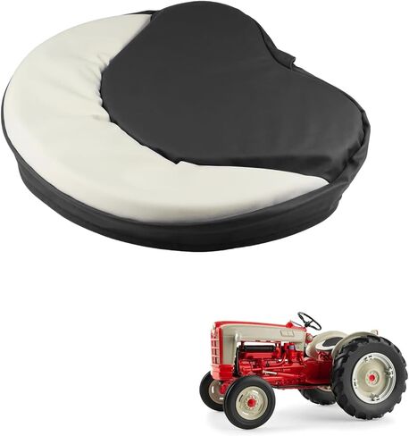 Seat Cover Compatible with Ford Tractors NAA, Jubiee, 600, 601, 800, 900, Heavy Duty Leather Seat Cover, White and Red in Saudi Arabia