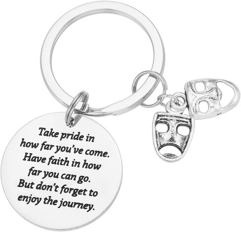 Theater Gifts Keychain for Women Men Actress Present Comedy Tragedy Keychains Jewelry Theater Keychain in Saudi Arabia