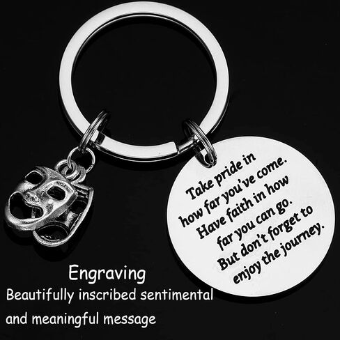 Theater Gifts Keychain for Women Men Actress Present Comedy Tragedy Keychains Jewelry Theater Keychain in Saudi Arabia