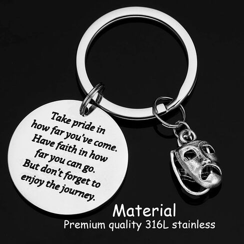 Theater Gifts Keychain for Women Men Actress Present Comedy Tragedy Keychains Jewelry Theater Keychain in Saudi Arabia