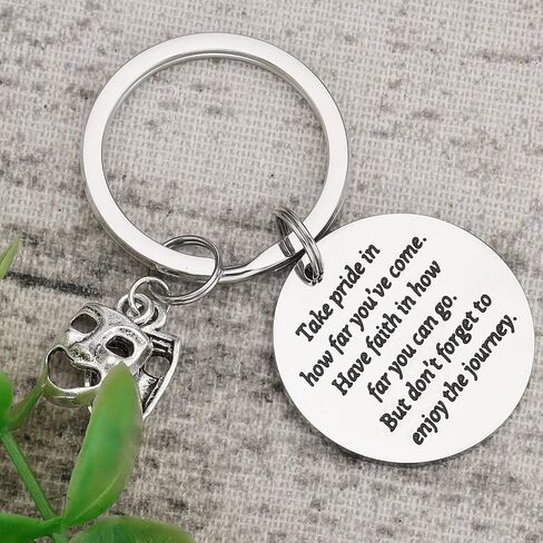Theater Gifts Keychain for Women Men Actress Present Comedy Tragedy Keychains Jewelry Theater Keychain in Saudi Arabia