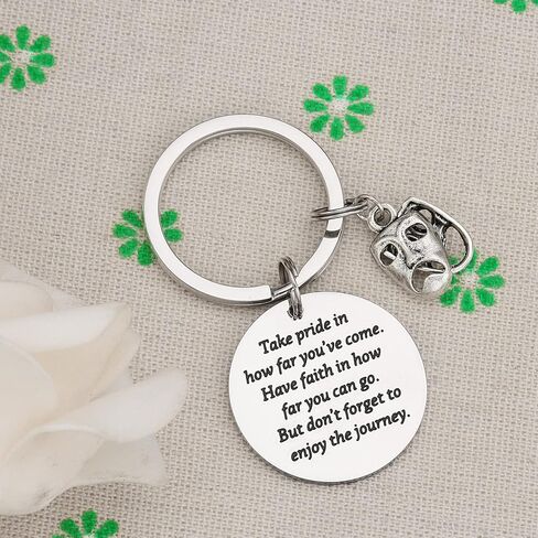 Theater Gifts Keychain for Women Men Actress Present Comedy Tragedy Keychains Jewelry Theater Keychain in Saudi Arabia