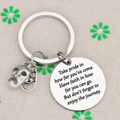 Theater Gifts Keychain for Women Men Actress Present Comedy Tragedy Keychains Jewelry Theater Keychain in Saudi Arabia