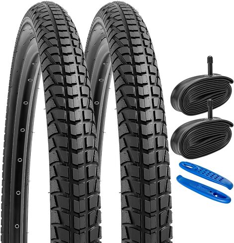YUNSCM 2-PCS 26" Bike Tires 26x1.95/53-559 and 26" Heavy Duty Bike Tubes Schrader Valve Compatible with Mountain/Off Road Bike 26x1.75 26x1.90 26x1.95 26x2.0 Bike Bicycle Tires and Tubes (P-1440) in Saudi Arabia