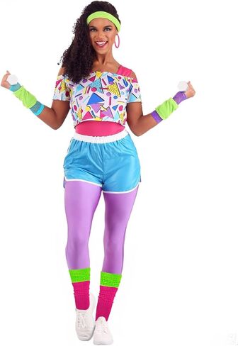 2 أزواج جوارب ترهل نيون للنساء 80s 90s جوارب نسائية طويلة للغاية لتدفئة الساق عالية الركبة ملابس حفلات نيون in Kuwait