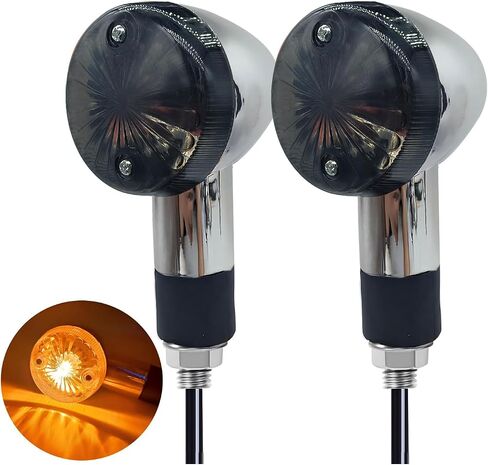 2pcs Universal Motorcycle Turn Signals Front Rear Turn Signal Blinker Light Compatible with Yamaha Motorcycle Bike Cruiser Bobber Chopper Shadow Honda Harley Kawasaki Suzuki in Saudi Arabia