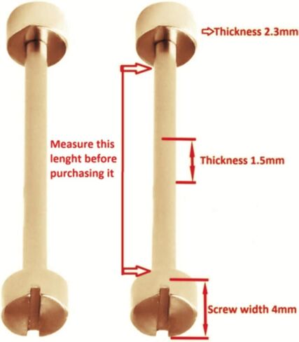 Ewatchparts 2-26mm Replacement Tube & Screw Pin Compatible With Invicta Watch Band Strap Lug Yellow Gold in Saudi Arabia