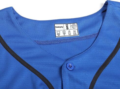 Men's Plain Baseball Jerseys Casual Button Down Shirts Short Sleeve Sport Uniforms in Saudi Arabia