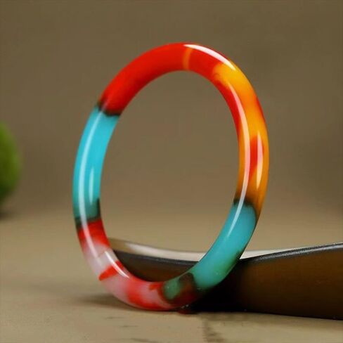 URED حجر اليشم الطبيعي الإسورة للنساء حسن الحظ الإسورة الجولة فنغ شوي الإسورة موضة أنيقة حجر اليشم الإسورة in Kuwait