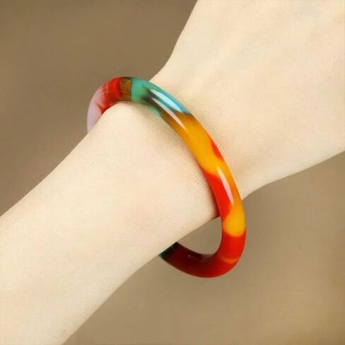 URED حجر اليشم الطبيعي الإسورة للنساء حسن الحظ الإسورة الجولة فنغ شوي الإسورة موضة أنيقة حجر اليشم الإسورة in Kuwait