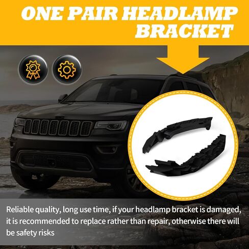 Front Bumper Headlight Support Brackets 1 Pair Compatible with 2014-2016 Grand Cherokee Bumper Brackets 68223469AA 68223470AA in Saudi Arabia