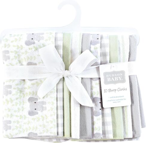 Hudson Baby Unisex Baby Cotton Flannel Burp Cloths, Jungle, One Size in Saudi Arabia