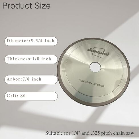 CBN Chainsaw Grinding Wheel 5-3/4" Dia, 7/8" Arbor, 3/16'' Thick for Sharpening Any Steel Chainsaw Chain (5-3/4 x 3/16'') in Saudi Arabia