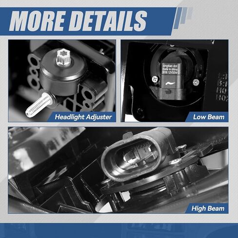 مجموعة المصابيح الأمامية من Auto Dynasty متوافقة مع Chevy C10 Silverado Tahoe Suburban C/K 1500 2500 3500 Blazer 1994 1995 1996 1997 1998، مصابيح زاوية المصد، جانب السائق والراكب، غطاء أسود in Saudi Arabia