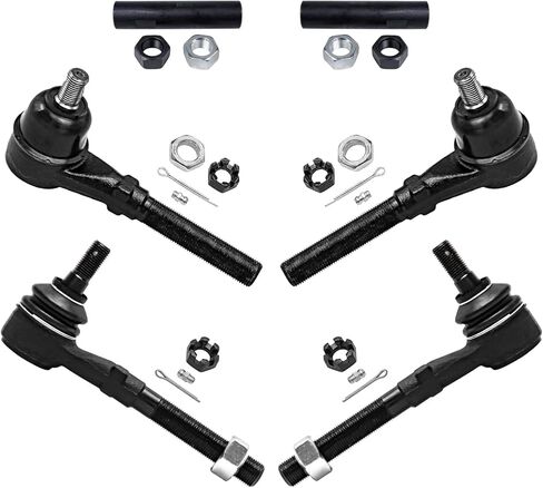 Detroit Axle - 4WD Front 6pc Suspension Kit for Ford Expedition F-150 F-250 Lincoln Navigator, 4 Inner Outer Tie Rod Ends 2 Adjusting Sleeves Replacement in Saudi Arabia