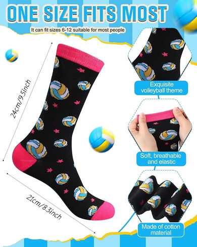 12 Pairs Sport Socks for Men Women Novelty Crew Socks Bulk Size 6-12 Team Gifts for Party Favors in Saudi Arabia