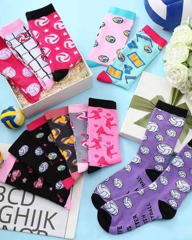 12 Pairs Sport Socks for Men Women Novelty Crew Socks Bulk Size 6-12 Team Gifts for Party Favors in Saudi Arabia