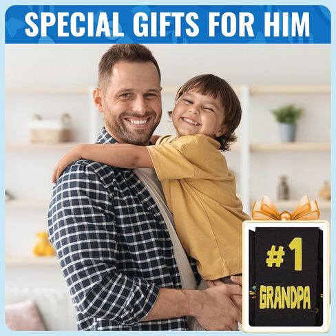 HAPPYPOP Funny Socks For Him - Son Papa Grandpa Gifts, Cool Gifts For Men in Saudi Arabia